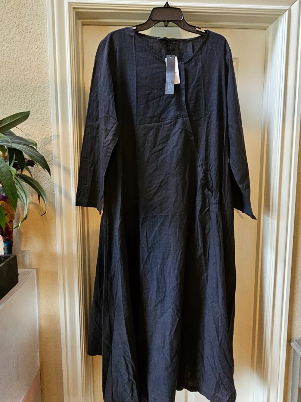 Zanzea Black Strapless-Look Long Dress